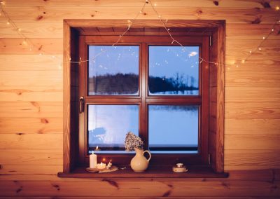 Ruska Bania zimą - widok z okna