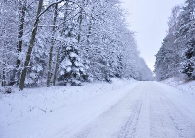 Zima na Mazurach - śnieg Puszcza Borecka